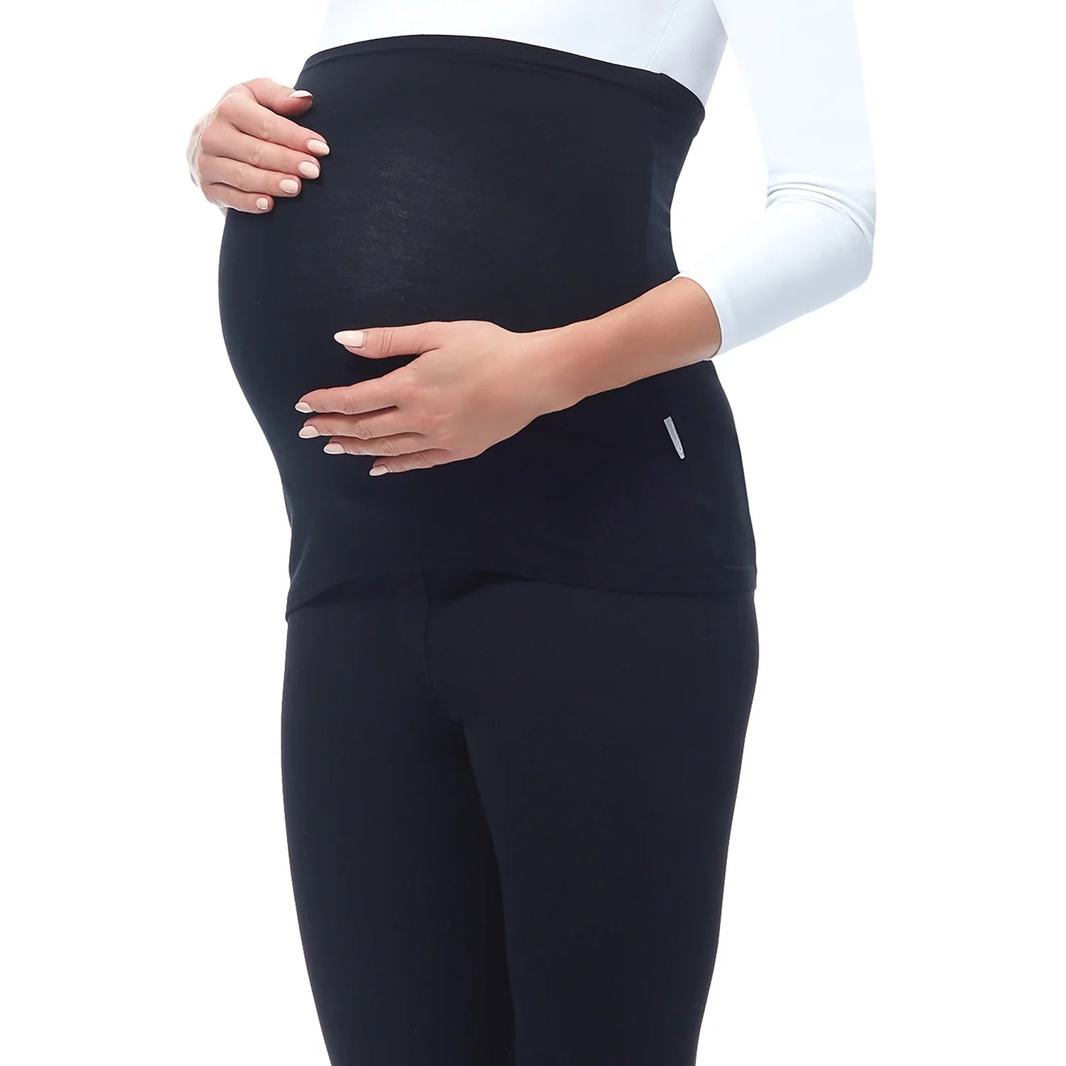 Leggings Premaman Be Mammy 3/4 - Vita Alta, 94% Viscosa, 6% Elastan, Lavabile A Mano - Foto 4