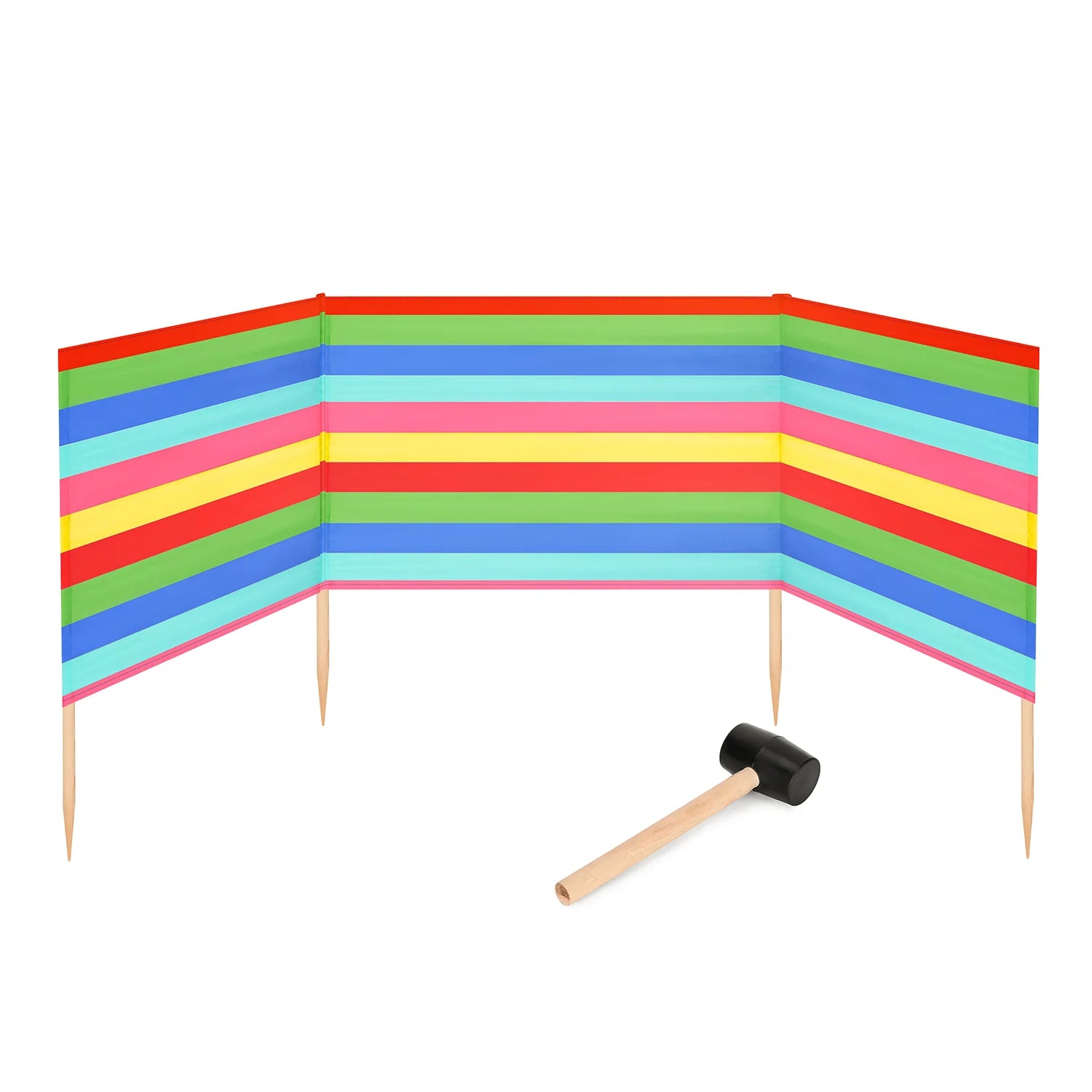 gummihammer spielzeug Strand Sichtschutz 4m lang mit Gummihammer GAEX001